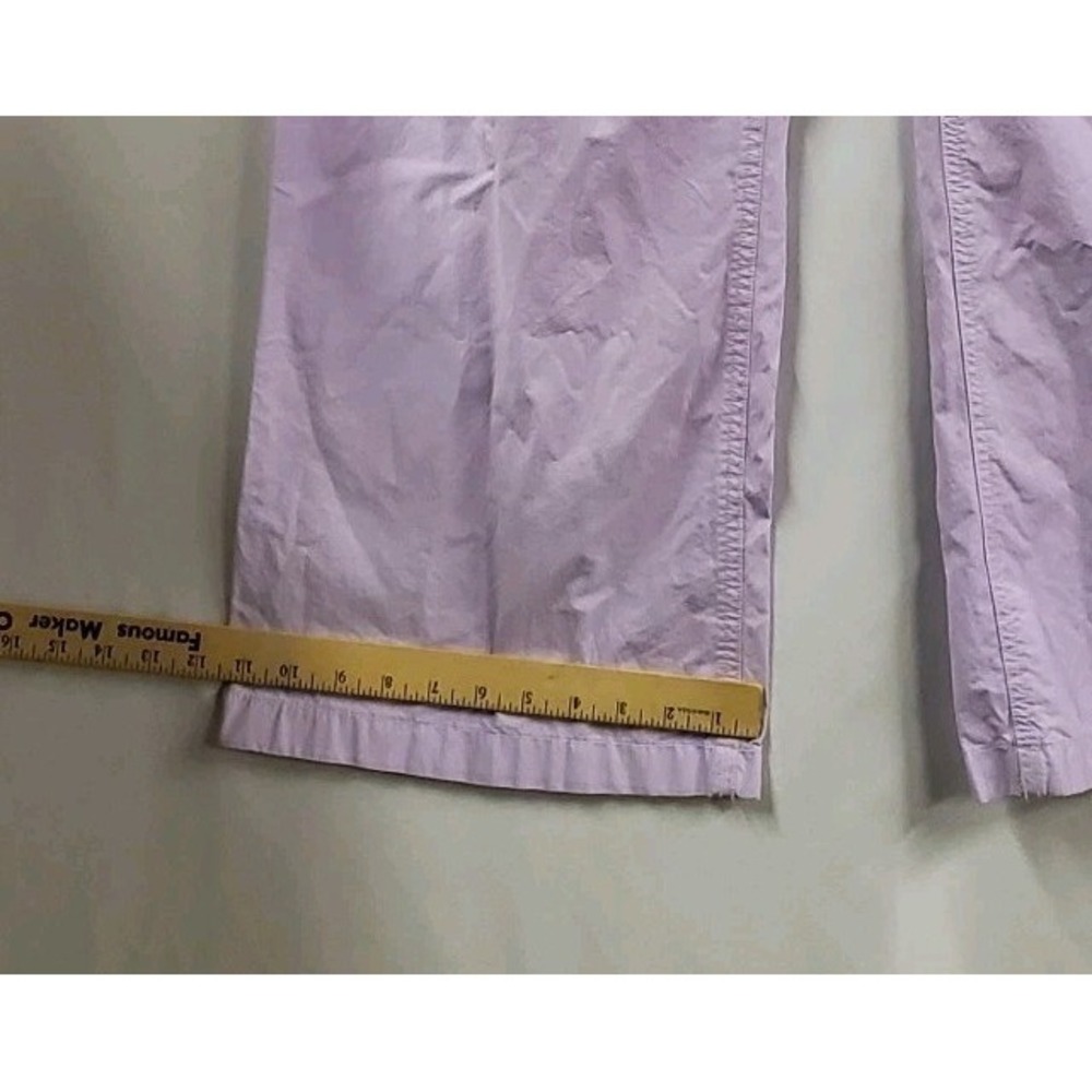 Aerie Wide‎ Leg Cargo Pants Women XL Pastel Purple Cotton Pocket Drawstring - Picture 8 of 10